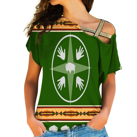 Powwow Store native american cross shoulder shirt 1160