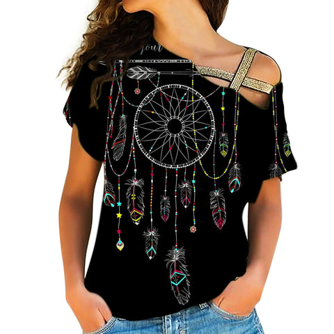 Powwow Store native american cross shoulder shirt 129