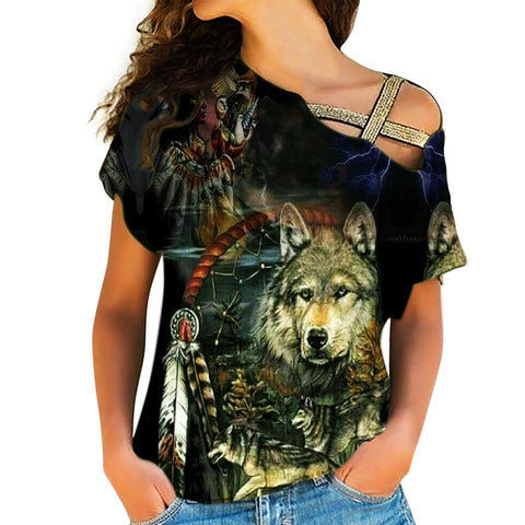 Powwow Store native american cross shoulder shirt 139
