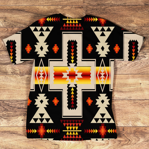 Powwow Store gb nat00062 3dts01 black tribe design native american all over t shirt