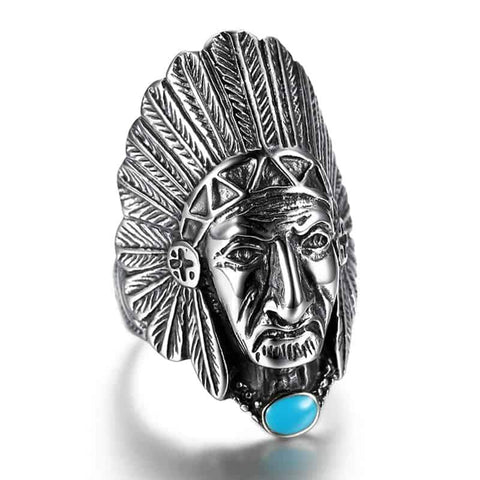 Native American Indian Rings Indian Chief Men - Powwow Store