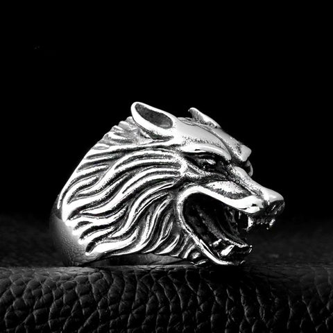 Cool Wolf Head Rings Native American Indian Jewelry - Powwow Store