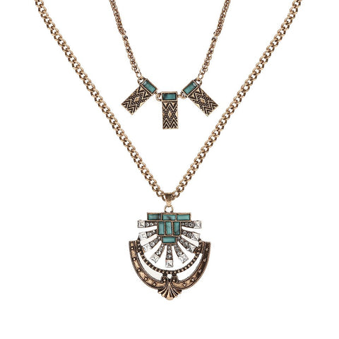 Powwow Store tribal necklace hieppie bohemian jewelry 2019 layered necklace collier plastron colar vintage jewelry vintage jewelry native american jewelrylayered necklace
