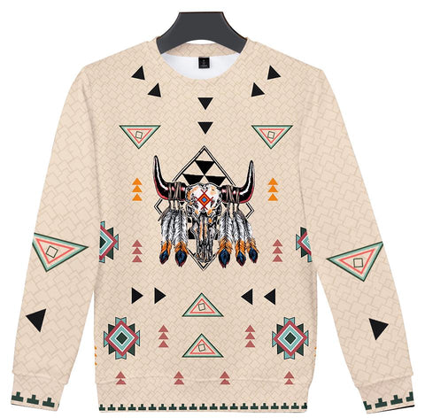 Native American Pride Bison Printed 3D Sweatshirts - Powwow Store