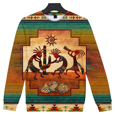 Kokopelli Myth Native American 3D Sweatshirt - Powwow Store