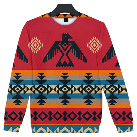 Red Thunderbird Native American 3D Sweatshirt - Powwow Store