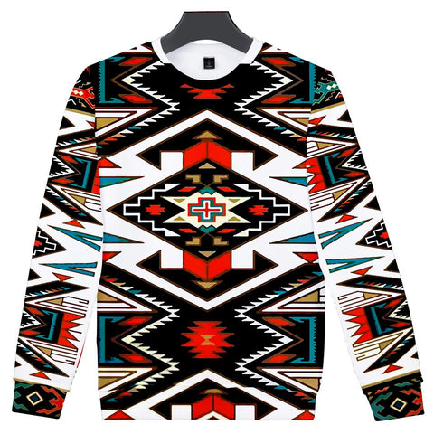 Tribal Pattern Colorful Native American Design  3D Sweatshirt - Powwow Store