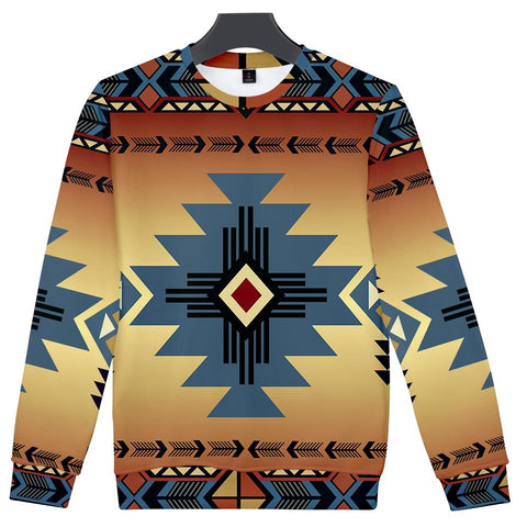 Blue Pearl Pattern 3D Sweatshirt - Powwow Store