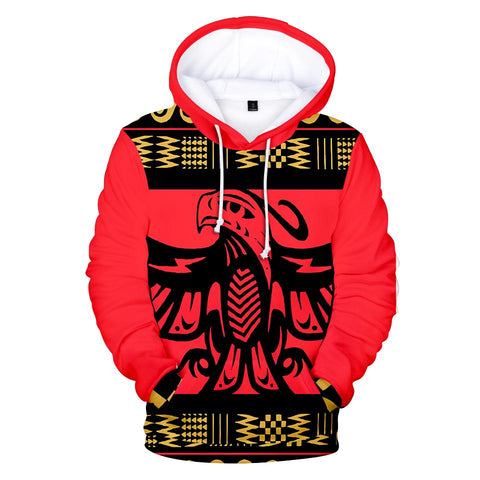 Red Thunderbird Native American Design All Over Hoodie - Powwow Store