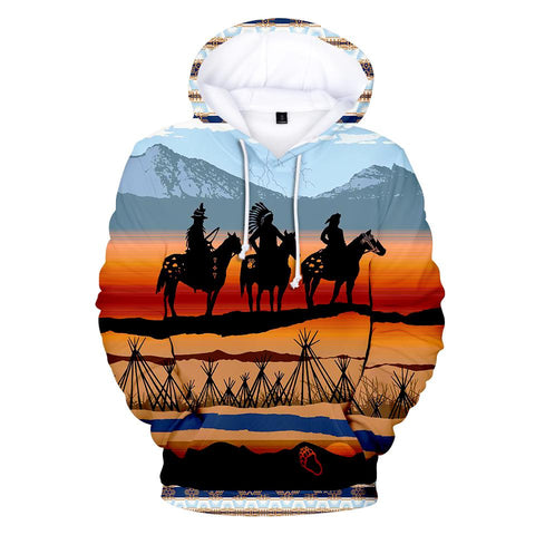 Chief And Warriros Native American All Over Hoodie - Powwow Store