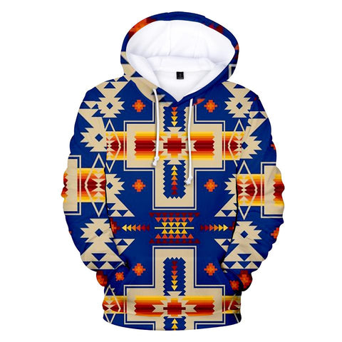 Native Tribes Pattern Native American All Over Hoodie - Powwow Store
