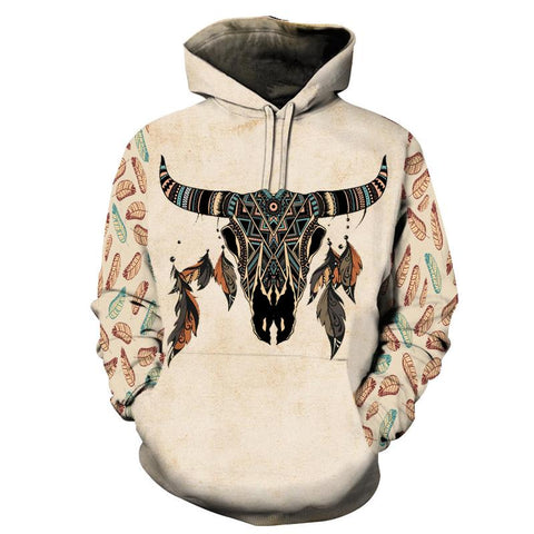 Bison Native American All Over Hoodie - Powwow Store