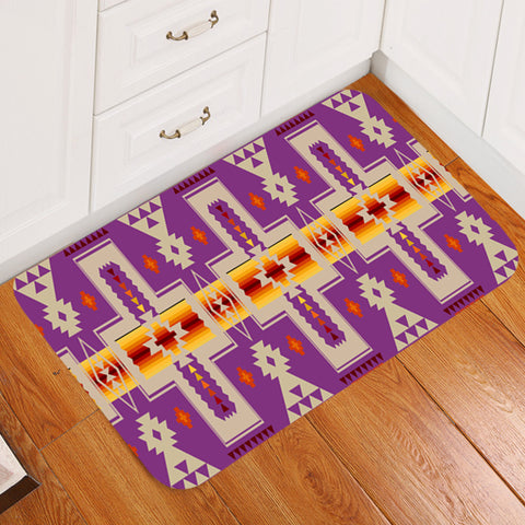 Powwow Store gb nat00062 07 light purple tribe design native american doormat