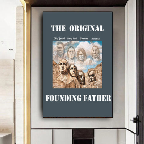 Powwow StoreCV01 Native American Founding Fathers Canvas