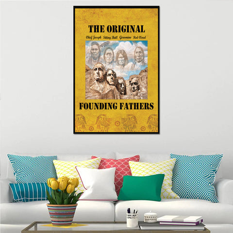 Powwow StoreCV12 Native American Founding Fathers Canvas