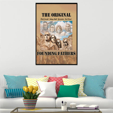 Powwow StoreCV08 Native American Founding Fathers Canvas