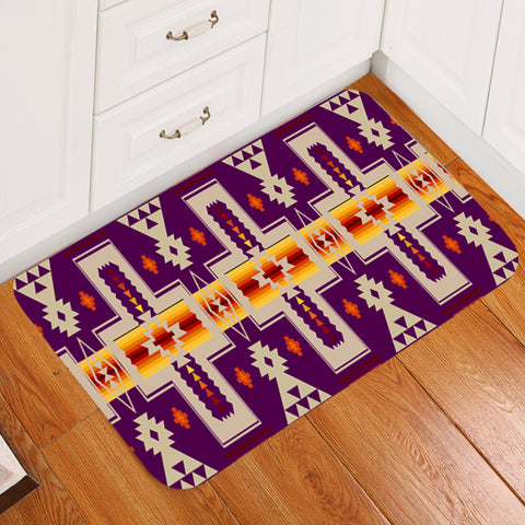 Powwow Store gb nat00062 09 purple tribe design native american doormat