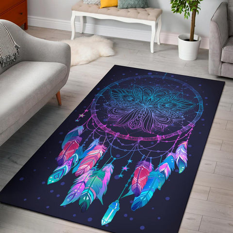Galaxy Dreamcatcher Native Design Area Rug - ProudThunderbird
