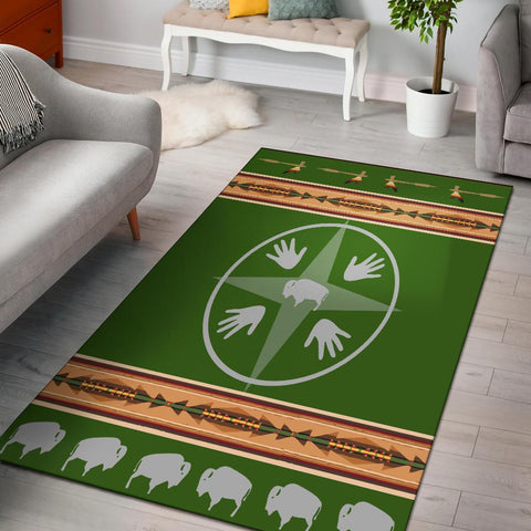 Medicine Wheels Bisons Native American Area Rug - Powwow Store