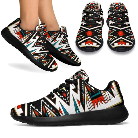 Tribal Colorful Pattern Native American Sport Sneakers - Powwow Store
