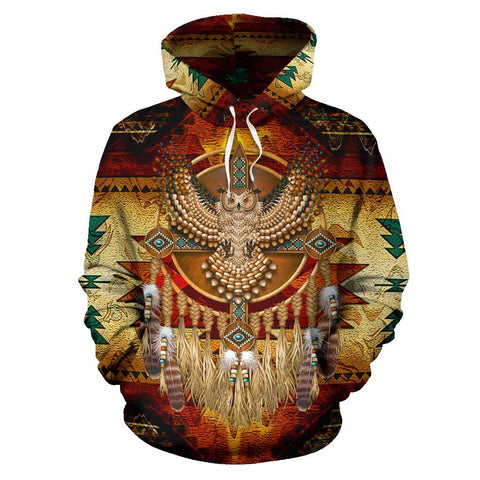 Owl Dreamcatcher Native American Pride All Over Hoodie - Powwow Store