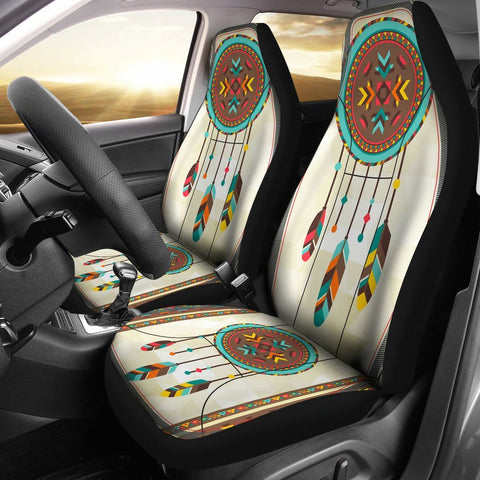 Indigenous Border Dream Catcher Car Seat Cover - ProudThunderbird