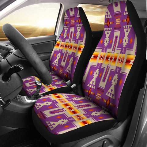 Powwow Store gb nat00062 07 light purple tribe design native american car seat covers