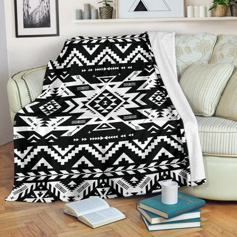 Powwow Store gb nat00441 black pattern native blanket