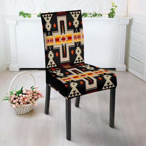 Black Tribe Design Native American Dining Chair Slip Cover - Powwow Store