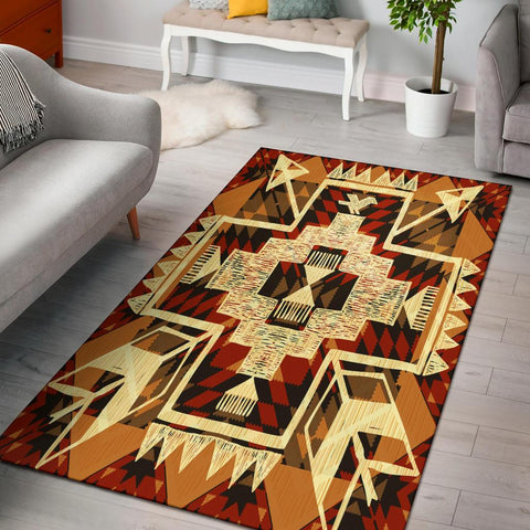 Tribal Yellow Arrow Native American Area Rug no link - Powwow Store