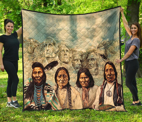 Native American Founding Fathers Premium Quilt