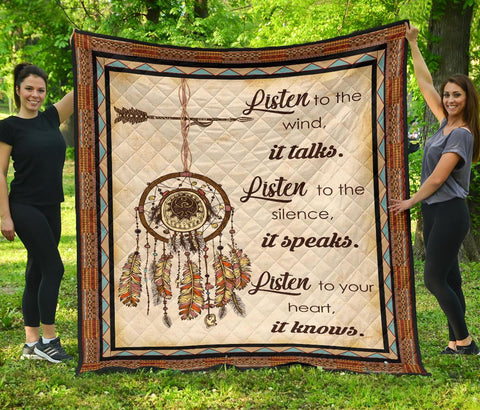 Listen To The Wind It Talks Premium Quilt - Powwow Store