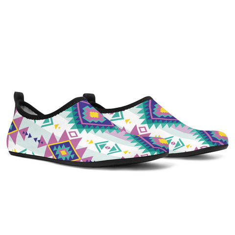 Powwow StoreAQS0010 Pattern Native Aqua Shoes