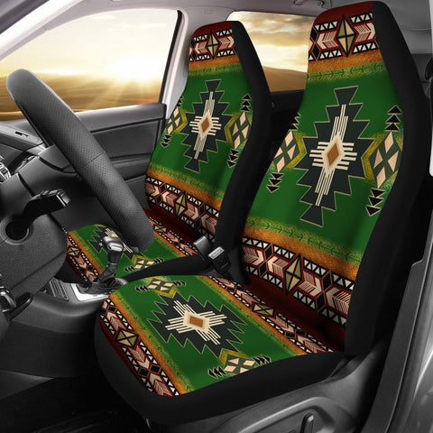 GB-NAT0001 Southwest Green Symbol Car Seat Covers - Powwow Store