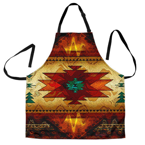 Southwest Brown Symbol Native American Apron - Powwow Store