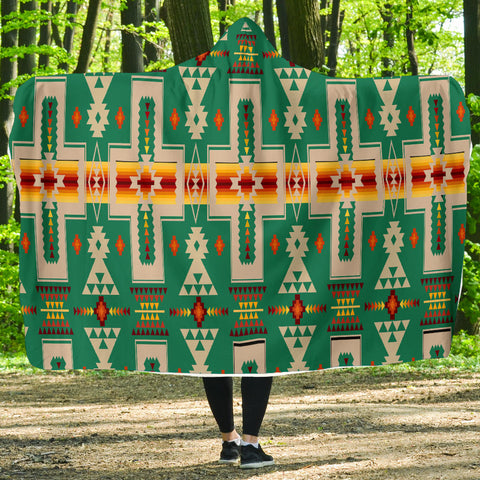 Powwow Store gb nat00062 09 purple design native hooded blanket
