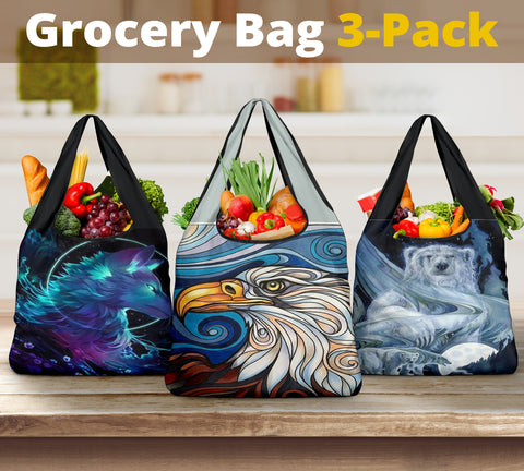 Powwow Store pride animal grocery bags new