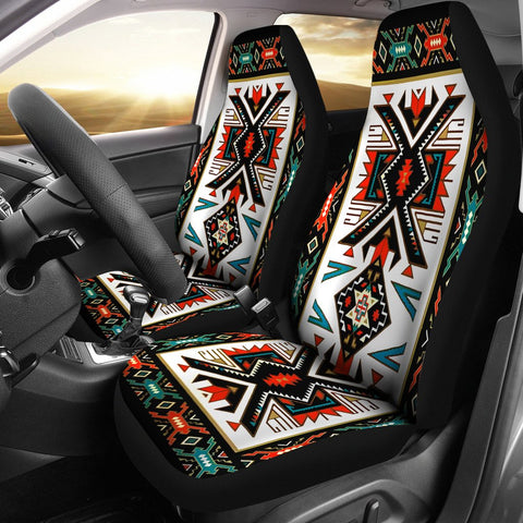 Tribal Pattern Colorful Native American Design Car Seat Covers - Powwow Store