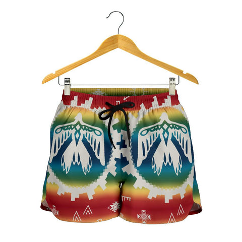 Thunderbird Rainbow All Over Print Women's Shorts - Powwow Store