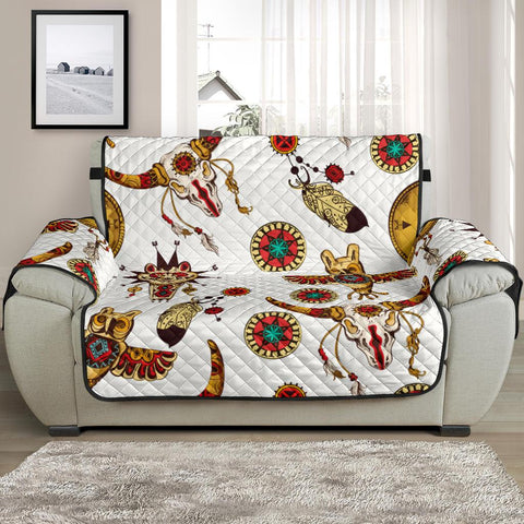 Bison Owl Feather Native American Chair Sofa Protector - ProudThunderbird