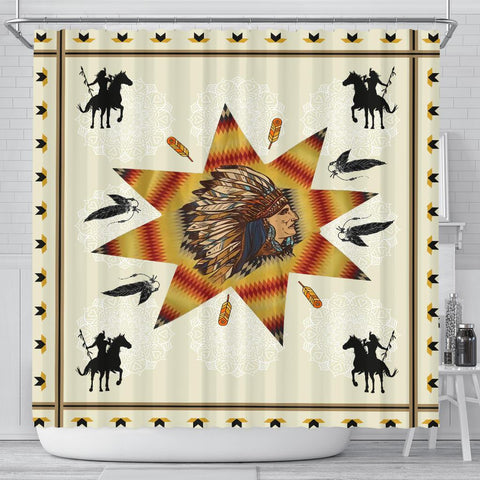 Tribe Chief & Warriors Shower Curtain - Powwow Store