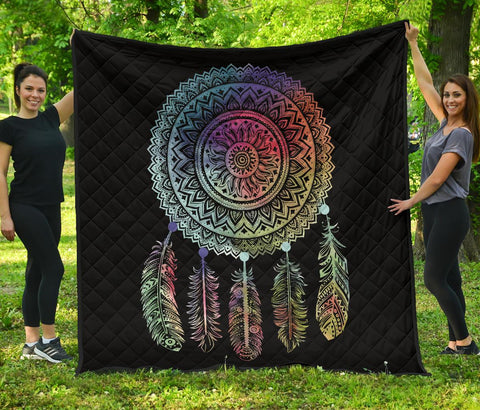 Mandala Dreamcatcher Native American Premium Quilt - Powwow Store