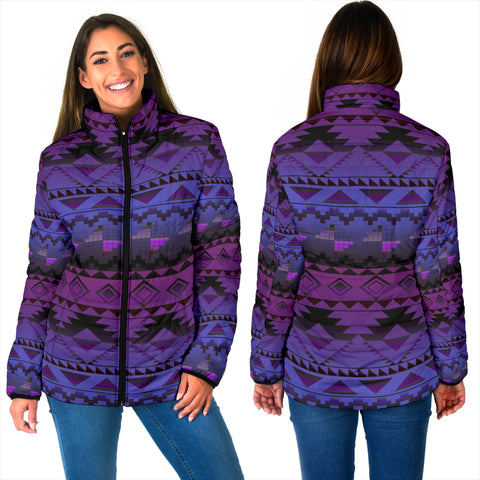 Powwow StoreGBNAT0060102 Pattern Native Women's Padded Jacket