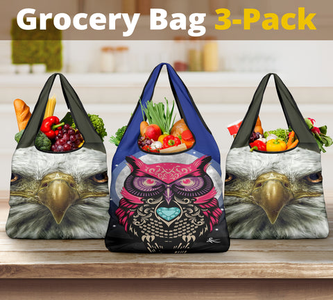 Powwow Store animal mixing grocery bags new