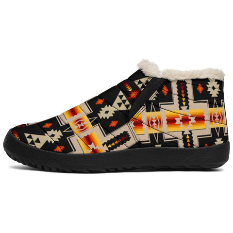 Black Tribe Border Native American Winter Sneakers - Powwow Store