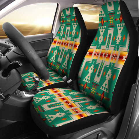 Powwow Store gb nat00062 08 green tribe design native american car seat covers
