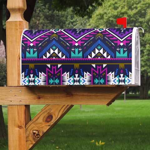 Powwow Store gb nat00380 purple tribe pattern mailbox cover