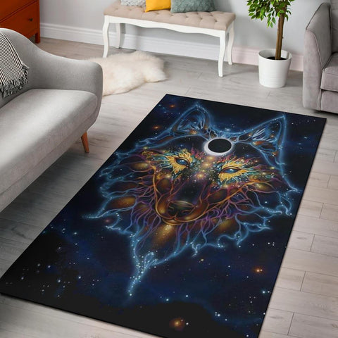 Wolf Galaxy Native American Design Area Rug no link - Powwow Store