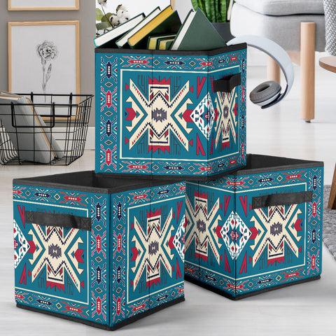 Powwow Store gb nat0003 blue pink pattern storage cube