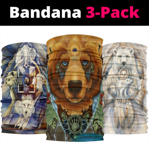 Powwow Store angel bear bandana 3 pack new